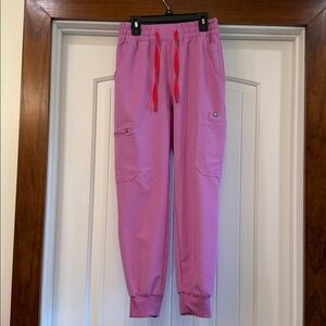 Figs Pink Cloud High Waisted Uman Joggers